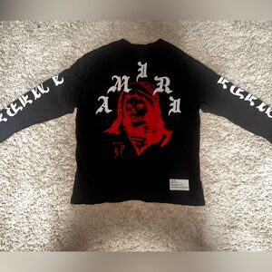 AMIRI Black Wes Lang Edition Solar Kings Long Sleeve T-Shirt